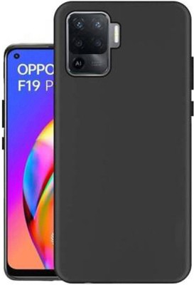 FONECASE Back Cover for Oppo F19 Pro, Plain, Case, Cover(Black, Camera Bump Protector, Silicon, Pack of: 1)