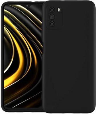 Stunny Back Cover for Poco M3 Pro 5G, Plain, Case, Cover(Black, Camera Bump Protector, Silicon, Pack of: 1)