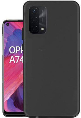 Mozo Back Cover for Oppo A74 (5G), Plain, Case, Cover(Black, Matte Finish, Pack of: 1)