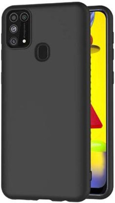 FONECASE Back Cover for Samsung a21s, Plain, Case, Cover(Black, Camera Bump Protector, Silicon, Pack of: 1)