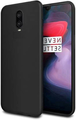 Mozo Back Cover for One Plus 6T, Plain, Case, Cover(Black, Matte Finish, Pack of: 1)