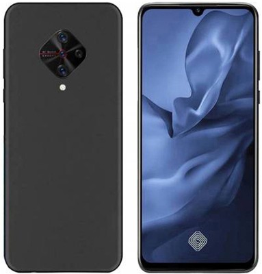 FONECASE Back Cover for Vivo S1 pro, Plain, Case, Cover(Black, Camera Bump Protector, Silicon, Pack of: 1)