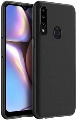 FONECASE Back Cover for Vivo Y19, U20, Plain, Case, Cover(Black, Camera Bump Protector, Silicon, Pack of: 1)