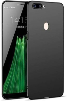 Mozo Back Cover for Oppo A5, Plain, Case, Cover(Black, Matte Finish, Pack of: 1)