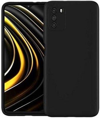 FONECASE Back Cover for Redmi 9 Power, Plain, Case, Cover(Black, Camera Bump Protector, Silicon, Pack of: 1)