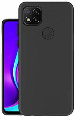 Stunny Back Cover for Redmi 9c, Plain, Case, Cover(Black, Camera Bump Protector, Silicon, Pack of: 1)