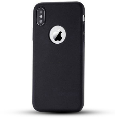 FONECASE Back Cover for Apple Iphone X, XS, Plain, Case, Cover(Black, Camera Bump Protector, Silicon, Pack of: 1)