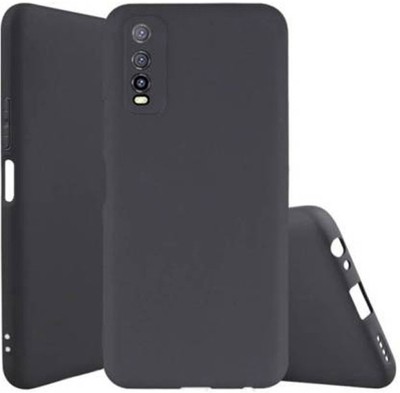 FONECASE Back Cover for Vivo Y20, Plain, Case, Cover(Black, Camera Bump Protector, Silicon, Pack of: 1)