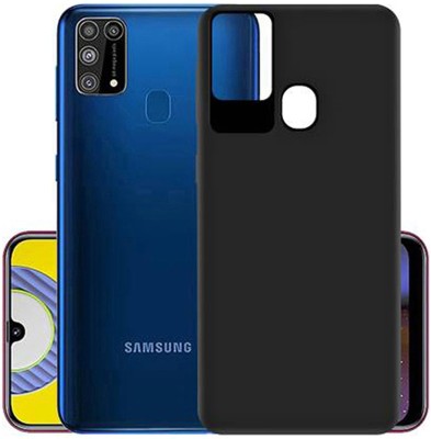 FONECASE Back Cover for Samsung Galaxy M31 Prime, Plain, Case, Cover(Black, Camera Bump Protector, Silicon, Pack of: 1)