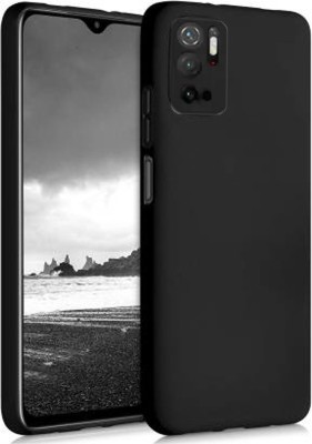 Stunny Back Cover for Poco M3 Pro 5g, Plain, Case, Cover(Black, Camera Bump Protector, Silicon, Pack of: 1)