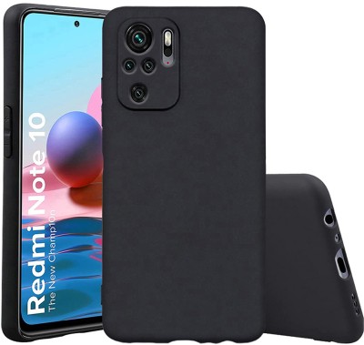Stunny Back Cover for Redmi 10 Prime, Plain, Case, Cover(Black, Camera Bump Protector, Silicon, Pack of: 1)