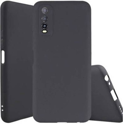 Mozo Back Cover for Vivo Y20A, Plain, Case, Cover(Black, Matte Finish, Pack of: 1)