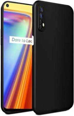 Mozo Back Cover for Realme 7, Plain, Case, Cover(Black, Matte Finish, Pack of: 1)