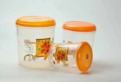 AP Polypropylene Utility Container  - 2000 ml, 1200 ml, 999 ml(Pack of 3, Orange)
