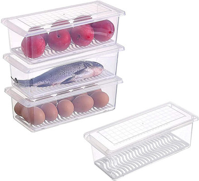 Ality Plastic Fridge Container  - 1500 ml(Pack of 4, Multicolor)