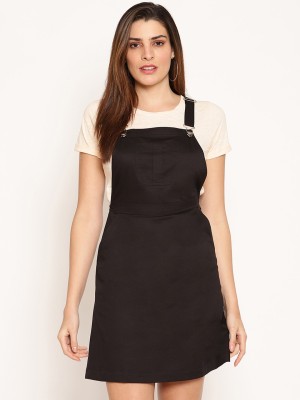 House Of Kkarma Women Pinafore Black Dress