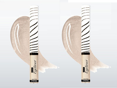 GFSU METALLIC SILVER SHIMMERY MAKE UP EYELINER EXTRA FINE & SMOOTH PACK OF TWO 10 ml(SILVER)