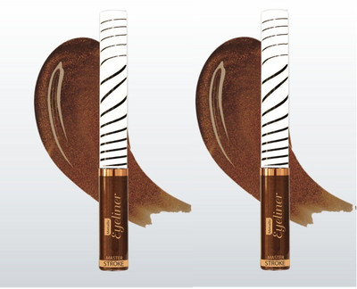 GFSU High quality Sweat-proof Shimmery Waterproof Smudge Proof Eye Liner Combo 10 ml(BROWN)