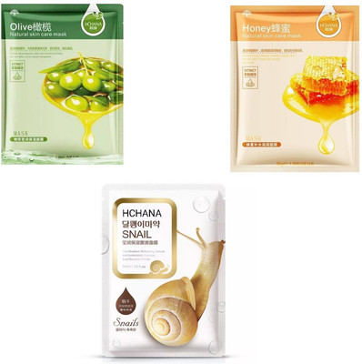 Hchana https://i.postimg.cc/L4qX17dH/SNAIL-FACE-MASK-SHEET-WITH-PACK-OF-2-OLIVE-HONEY.jpg(90 g)