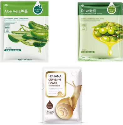 Hchana https://i.postimg.cc/rmNDYRJq/SNAIL-FACE-MASK-SHEET-WITH-PACK-OF-2-ALOE-VERA-OLIVE.jpg(90 g)