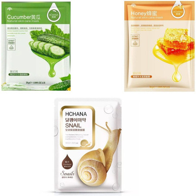 Hchana https://i.postimg.cc/rmmB7vGz/SNAIL-FACE-MASK-SHEET-WITH-PACK-OF-2-CUCUMBER-HONEY.jpg(90 g)