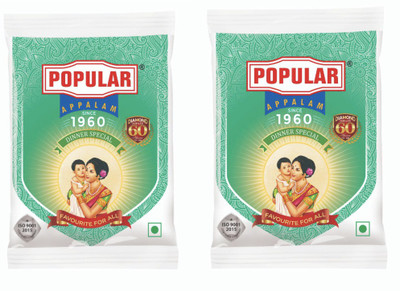 POPULAR APPALAM Dinner Special- 200G (2 x 200G) Pack of 2 - 400G (Pack of 2)(400 g)