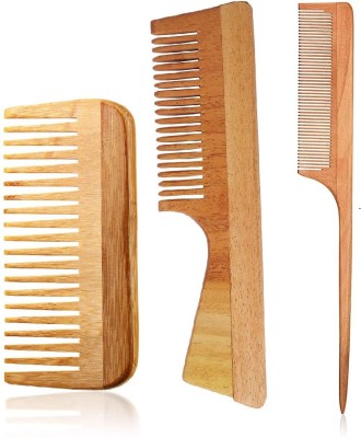 BALA Neem Wooden Comb Hair comb set combo for Women & Men Neem wood hair comb set