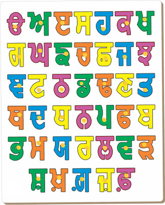 Little Genius Punjabi Consonants with Knob(Multicolor)