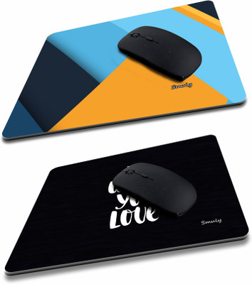 SMULY BLUE STRIP COMBO & DO WHAT YOU LOVE Non-Slip I Am Capable of Amazing Things, Motivational Quotes Printed Mouse Pad for Gaming Computer, Laptop, PC Mouse Pad (Multicolor) Non Slip Base Mousepad(Sky Blue & Black)