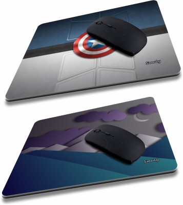 SMULY captain sheild combo & cloud graphic Non-Slip I Am Capable of Amazing Things, Motivational Quotes Printed Mouse Pad for Gaming Computer, Laptop, PC Mouse Pad (Multicolor) Mousepad(Blue)