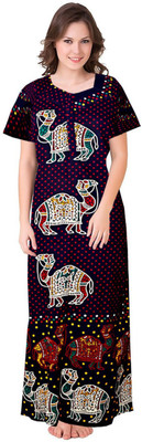SHOPIFY Women Nighty(Multicolor)