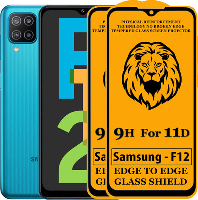 SEVEN7STAR Edge To Edge Tempered Glass for Samsung Galaxy F12(Pack of 2)
