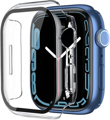 Amtrix Edge To Edge Tempered Glass for Full Body Hardcase iWatch 41mm Series 7/6/5/4/3/2/1 And SE Full Glass Case Shock Proof Protector(Pack of 1)