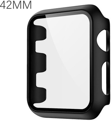 Viraan Tempered Glass Guard for Apple Watch Series 1, 2, 3 (42mm) Hard PC Protective Case.(Pack of 1)