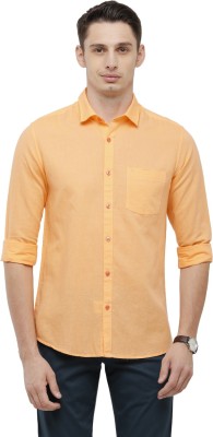 Classic Polo Men Solid Casual Orange Shirt