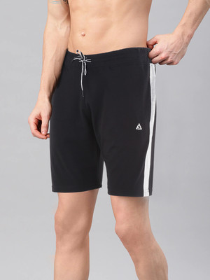AVOLT Solid Men Black Basic Shorts