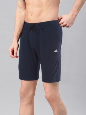 AVOLT Solid Men Dark Blue Basic Shorts