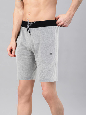 AVOLT Solid Men Grey Basic Shorts