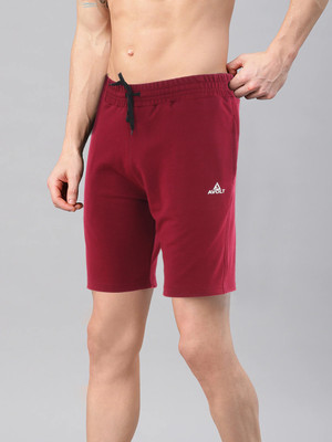 AVOLT Solid Men Maroon Basic Shorts