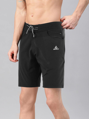 AVOLT Solid Men Black Basic Shorts