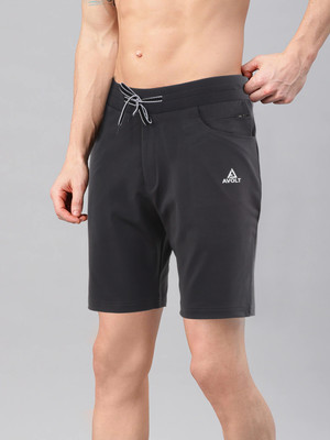 AVOLT Solid Men Grey Basic Shorts