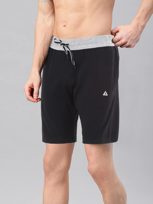 AVOLT Solid Men Black Basic Shorts