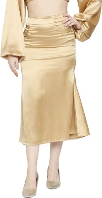 AMMARZO Solid Women Tube Gold Skirt