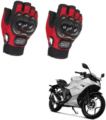 AuTO ADDiCT PROBIKER HALF FINGERED GLOVES RED FOR SUZUKI Gixxer SF Riding Gloves(Red)