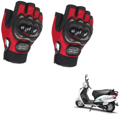 AuTO ADDiCT PROBIKER HALF FINGERED GLOVES RED FOR HERO Duet Riding Gloves(Red)