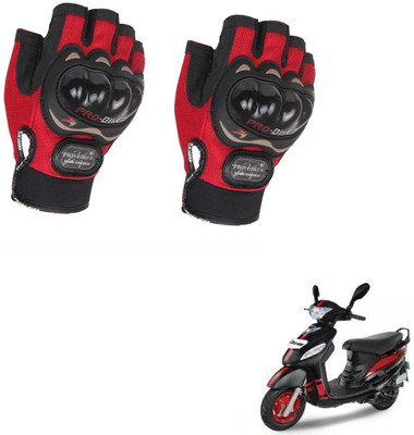 AuTO ADDiCT PROBIKER HALF FINGERED GLOVES RED FOR MAHINDRA Rodeo Riding Gloves(Red)