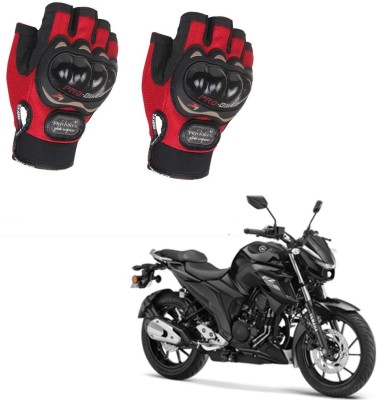 AuTO ADDiCT PROBIKER HALF FINGERED GLOVES RED FOR YAMAHA FZ 25 Riding Gloves(Red)