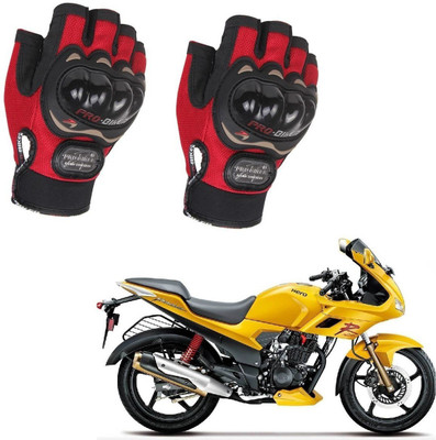 AuTO ADDiCT PROBIKER HALF FINGERED GLOVES RED FOR HERO Karizma Riding Gloves(Red)
