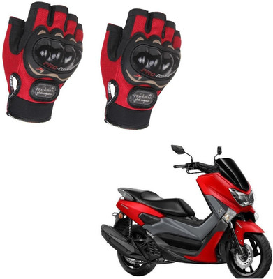 AuTO ADDiCT PROBIKER HALF FINGERED GLOVES RED FOR YAMAHA Nmax Riding Gloves(Red)