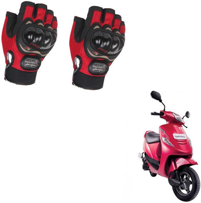 AuTO ADDiCT PROBIKER HALF FINGERED GLOVES RED FOR MAHINDRA Kine Riding Gloves(Red)